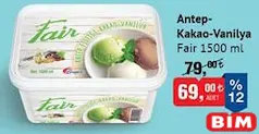 FAİR ANTEP-KAKAO-VANİLYA DONDURMA 1500 ML